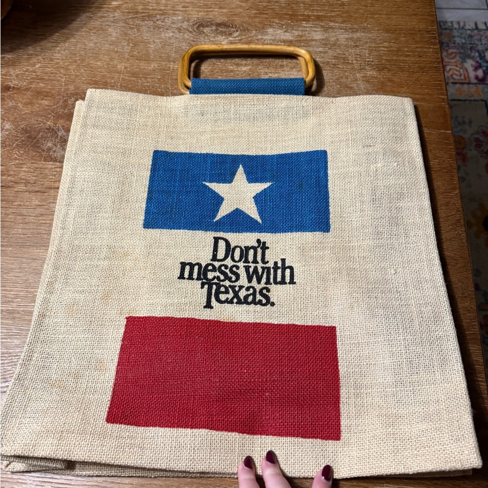 Don’t Mess With Texas Jute Tote Bag